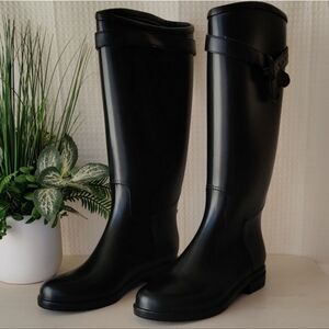 Nine West Women's Corrado Black Rain Boots Size 10M